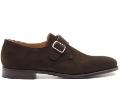 Suede | Monk Straps<Crockett & Jones Woollahra 2 Dark Brown Calf Suede
