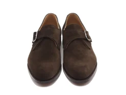 Suede | Monk Straps<Crockett & Jones Woollahra 2 Dark Brown Calf Suede