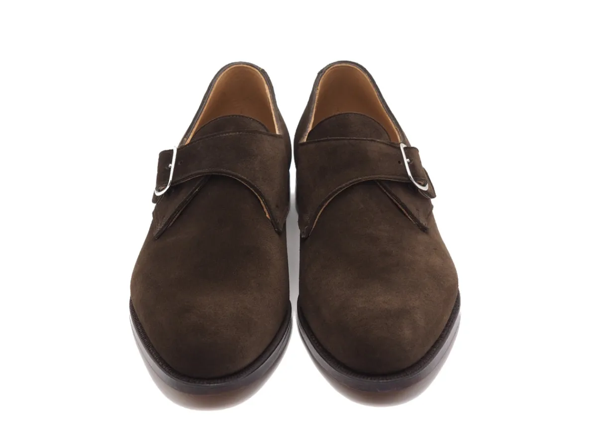 Suede | Monk Straps<Crockett & Jones Woollahra 2 Dark Brown Calf Suede